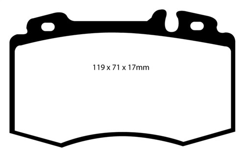 EBC DP31363C Redstuff Ceramic Front Brake Pads, Mercedes-Benz C32 AMG (W203) 3.2 Supercharged 2002-2004