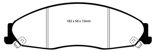 EBC DP31645C Redstuff Ceramic Front Brake Pads, Cadillac CTS 2.6 2002-2005