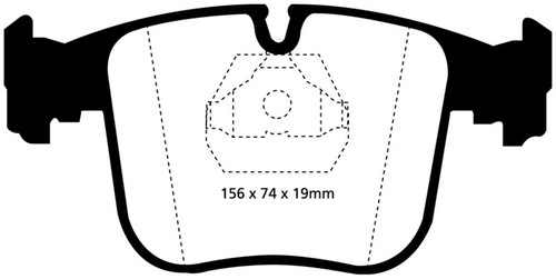 EBC DP4870R Yellowstuff Front Brake Pads, BMW 850 5.0 1991-1993