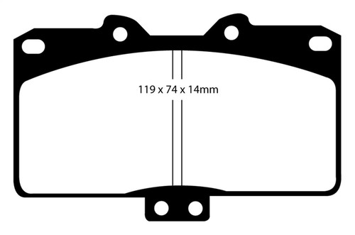 EBC DP41097R Yellowstuff Front Brake Pads, Dodge Stealth 3.0 4WD 1991-1993