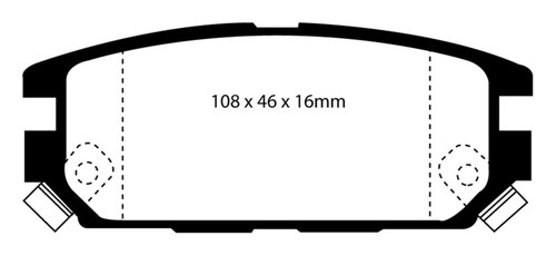 EBC DP4987R Yellowstuff Rear Brake Pads, Dodge Stealth 3.0 4WD 1991-1993