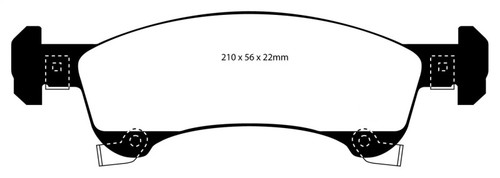 EBC DP61651 Greenstuff 6000 Elite Front Brake Pads, Ford Expedition 4.6 2WD 2002-2006