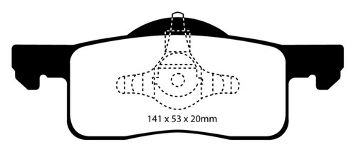 EBC DP61652 Greenstuff 6000 Elite Rear Brake Pads, Ford Expedition 4.6 2WD 2002-2006