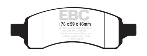 EBC DP61761/2 Greenstuff 6000 Elite Front Brake Pads, Chevrolet Traverse 3.6 2008+