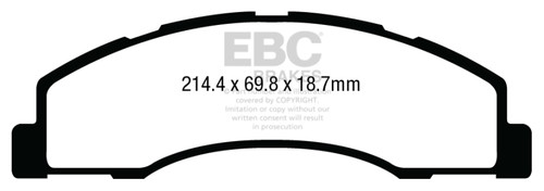 EBC DP43004R Yellowstuff Front Brake Pads, Ford Econoline E150 4.6 2008+