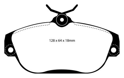 EBC DP31095C Redstuff Ceramic Front Brake Pads, Volvo 740 2.3 (ABS) (Girling) 1991-1993