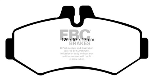 EBC DP41298R Yellowstuff Rear Brake Pads, Mercedes-Benz G500 5.0 2002-2008