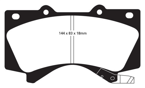 EBC DP61815 Greenstuff 6000 Elite Front Brake Pads, Lexus LX570 5.7 2008+