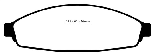 EBC DP31676C Redstuff Ceramic Front Brake Pads, Ford Crown Victoria 4.6 2003+