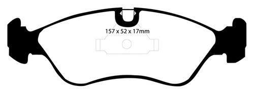 EBC DP3760C Redstuff Ceramic Front Brake Pads, Opel Astra 2.0 1991-1995