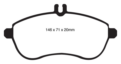 EBC DP21989 Greenstuff 2000 Front Brake Pads, Mercedes-Benz C250 (W204) 1.8 Turbo 2012-2014