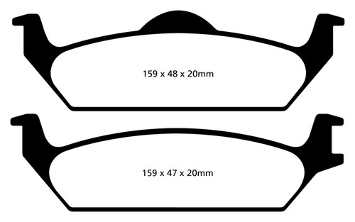 EBC DP41648R Yellowstuff Rear Brake Pads, Dodge Dakota 2WD 3.9 2003-2004