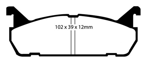 EBC DP3828C Redstuff Ceramic Rear Brake Pads, Ford Escort 1.8 1991-1996