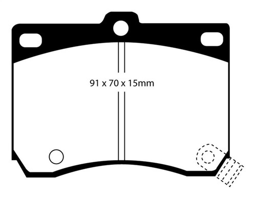 EBC DP4824R Yellowstuff Front Brake Pads, Ford Escort 1.8 1991-1996