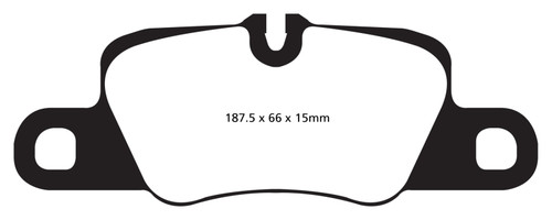 EBC DP41858R Yellowstuff Rear Brake Pads, Porsche 911 (991) (Cast Iron Rotor only) 3.8 Carrera S 2012-2015