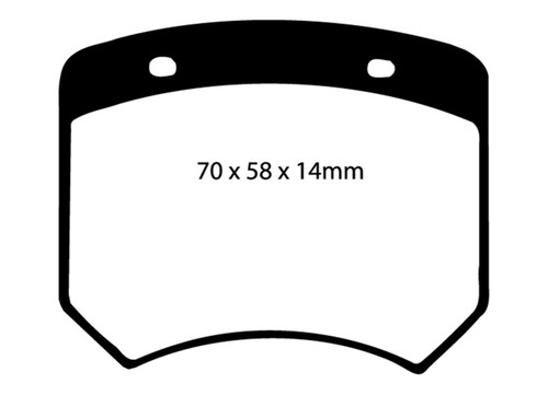 EBC DP4102R Yellowstuff Rear Brake Pads, Morgan Aero 8 4.4 2003-2004
