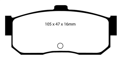 EBC DP4889R Yellowstuff Rear Brake Pads, Infiniti G20 2.0 1991-1997