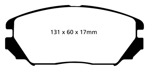 EBC DP21757 Greenstuff 2000 Front Brake Pads, Hyundai Azera 3.3 2008-2009