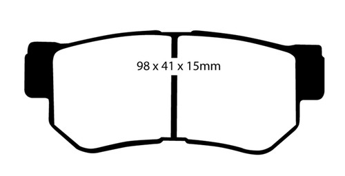 EBC DP31392C Redstuff Ceramic Rear Brake Pads, Hyundai Azera 3.3 2008-2009