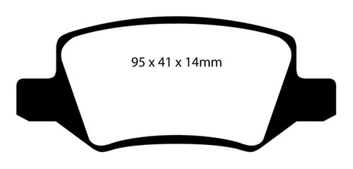 EBC DP31438C Redstuff Ceramic Rear Brake Pads, Mercedes-Benz B200 2.0 2008-2009