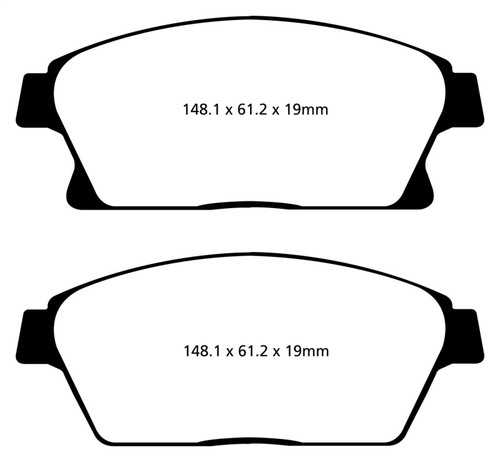 EBC DP22067 Greenstuff 2000 Front Brake Pads, Buick Encore 1.4 Turbo 2013-2017