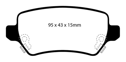 EBC DP41447R Yellowstuff Rear Brake Pads, Saturn Astra 1.8 2008-2009