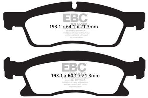 EBC DP62136 Greenstuff 6000 Elite Front Brake Pads, Dodge Durango 5.7 2013+