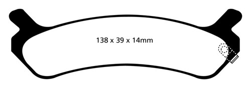 EBC DP31017C Redstuff Ceramic Rear Brake Pads, Hyundai Sonata 2.0 1992-1994