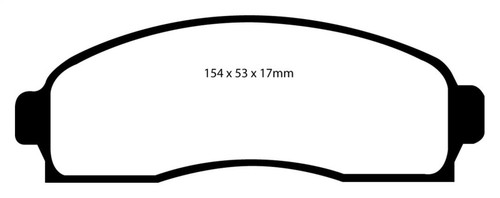 EBC DP61617 Greenstuff 6000 Elite Front Brake Pads, Chevrolet Equinox 3.4 2003-2006