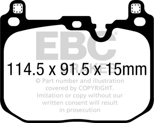 EBC DP62393 Greenstuff 6000 Elite Front Brake Pads, BMW X2 2018+
