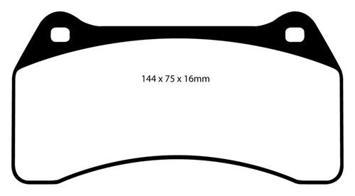 EBC DP41462R Yellowstuff Front Brake Pads, Jaguar XJR 4.2 Supercharged 2003-2006
