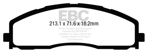 EBC DP63015 Greenstuff 6000 Elite Front Brake Pads, Ford F250 (inc Super Duty) 6.2 (2WD) 2013+