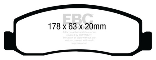 EBC DP61892 Greenstuff 6000 Elite Front Brake Pads, Ford F250 (inc Super Duty) 5.4 (2WD) 2008-2010