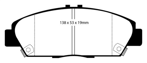 EBC DP3975C Redstuff Ceramic Front Brake Pads, Honda Prelude 2.2 1992-1996
