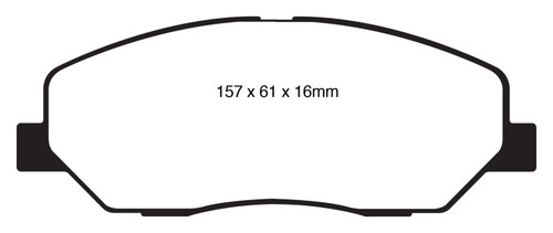 EBC DP41821R Yellowstuff Front Brake Pads, Hyundai Genesis 3.8 2008-2010