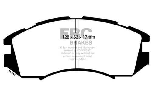 EBC DP4819R Yellowstuff Front Brake Pads, Subaru Impreza 1.8 (2WD) (13in Wheels) 1992-1996