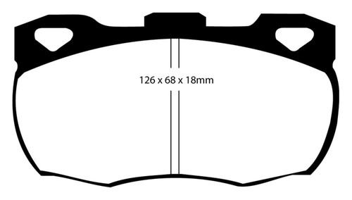 EBC DP4708R Yellowstuff Front Brake Pads, Land Rover Defender 1992-1997