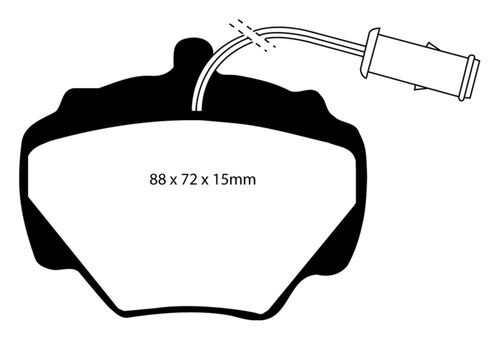 EBC DP4663R Yellowstuff Rear Brake Pads, Land Rover Defender 1992-1997