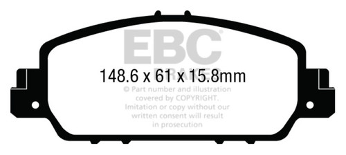 EBC DP23014 Greenstuff 2000 Front Brake Pads, Honda Accord Coupe 2.4 EX 2013+