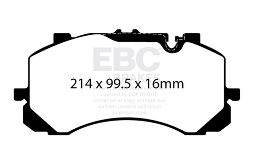 EBC DP42403R Yellowstuff Front Brake Pads, Bentley Bentayga 4.0TT 2019+