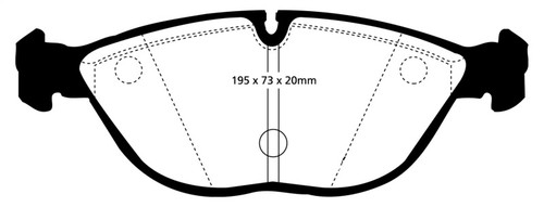 EBC DP41035R Yellowstuff Front Brake Pads, Audi TT Quattro 3.2 2004-2006