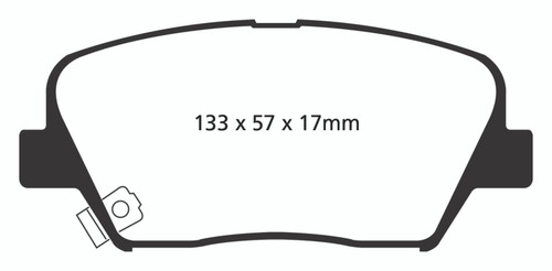 EBC DP61863 Greenstuff 6000 Elite Front Brake Pads, Hyundai Santa Fe 2.0 Turbo 2013+