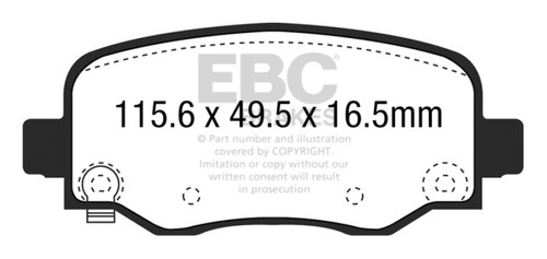 EBC DP63031 Greenstuff 6000 Elite Rear Brake Pads, Jeep Cherokee 2.4 2013+