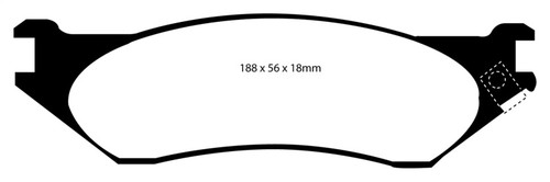 EBC DP41638R Yellowstuff Front Brake Pads, Dodge Durango 3.7 2004-2006