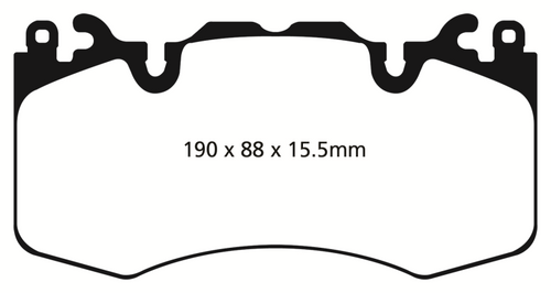 EBC DP62064 Greenstuff 6000 Elite Front Brake Pads, Land Rover Range Rover 3.0 Supercharged 2013+