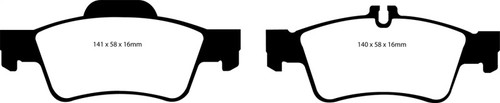 EBC DP31491C Redstuff Ceramic Rear Brake Pads, Mercedes-Benz CL500 5.0 2004-2006