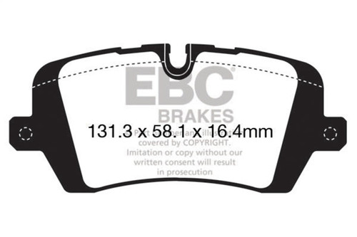 EBC DP42161R Yellowstuff Rear Brake Pads, Land Rover Range Rover 3.0 Supercharged 2013+