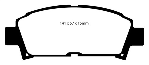 EBC DP4995R Yellowstuff Front Brake Pads, Toyota MR2 2.0 Turbo 1993-1995