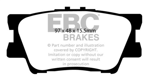 EBC DP31793C Redstuff Ceramic Rear Brake Pads, Lexus ES300h 2.5 Hybrid 2013+
