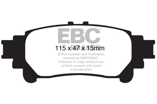 EBC DP21850 Greenstuff 2000 Rear Brake Pads, Lexus GS350 3.5 RWD 2013+